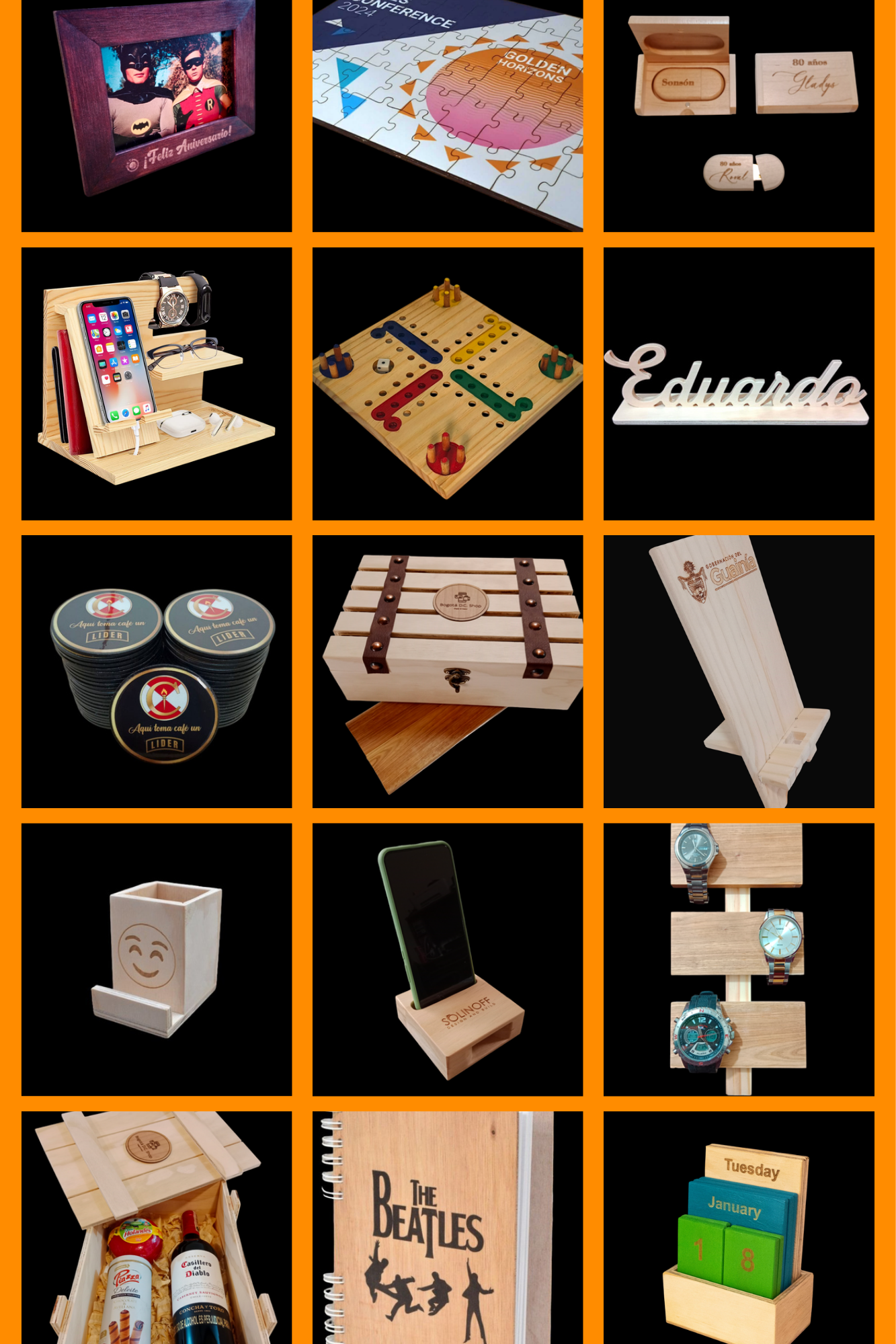 Regalos corporativos Bogotá en madera artesanal